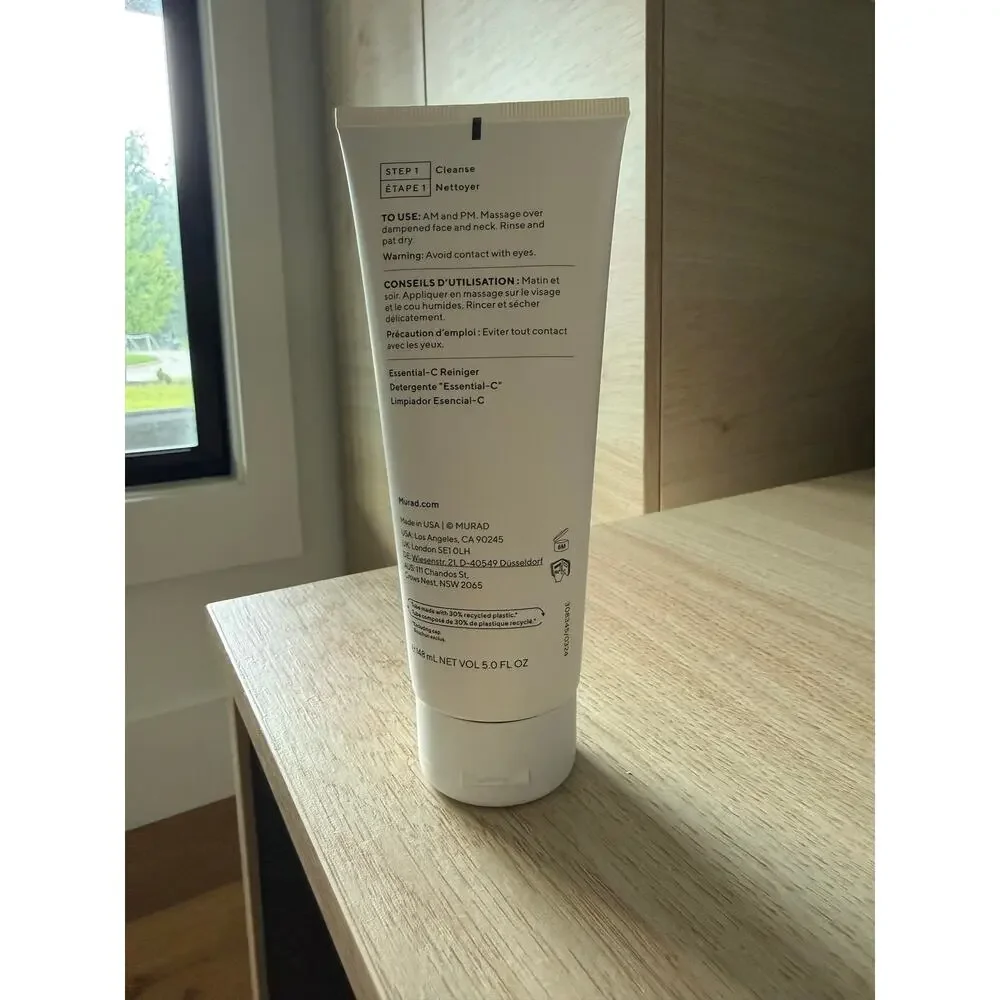 $36 New Murad Essential-C Cleanser 5 oz 148ml New Sealed Vitamin C Face Wash